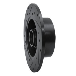 Audi A4 Brake Rotor (1) - Rear Right - R1 Concepts - Drilled & Slotted - Black - `96-`08